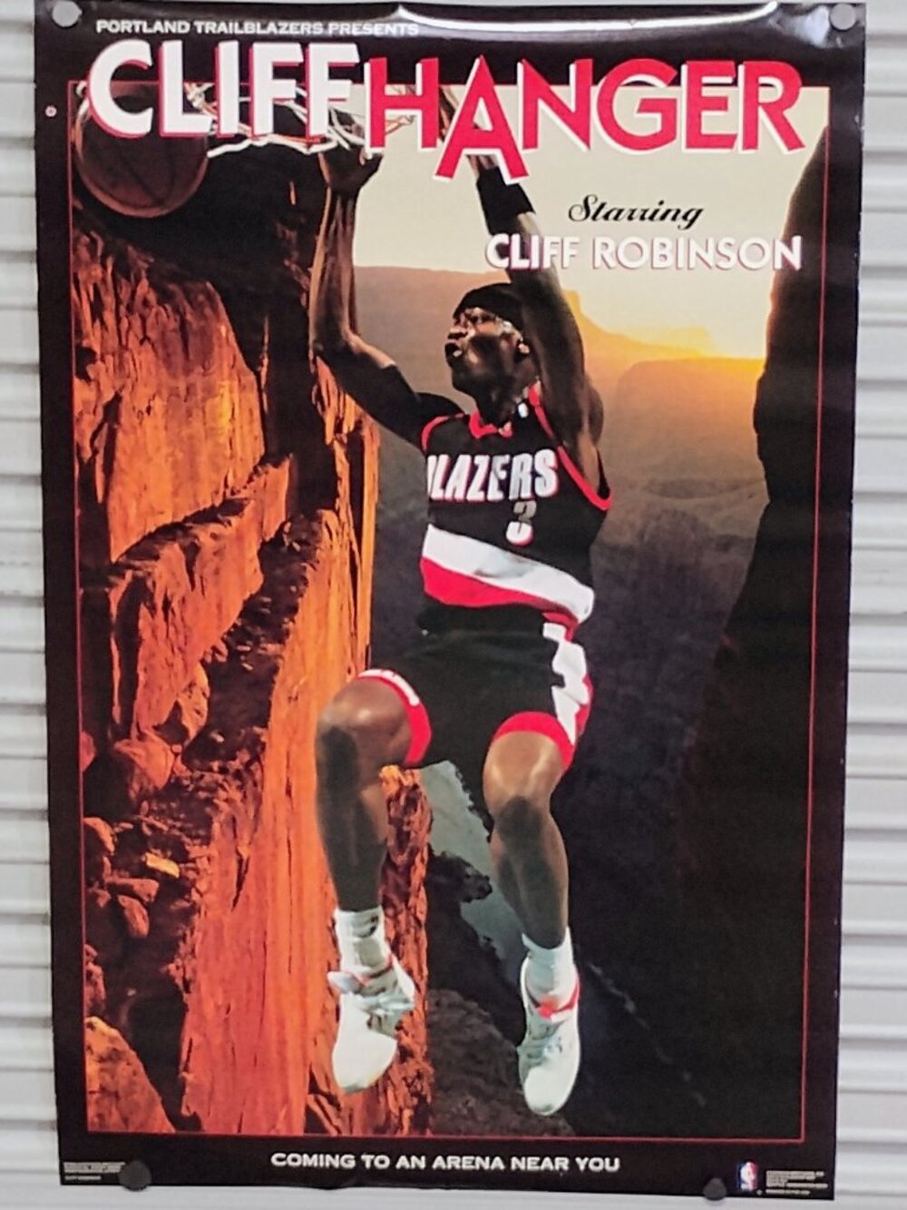 Clifford Robinson Cliff Hanger Portland Trailblazers 93 Costacos Poster 23x35